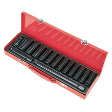 Load image into Gallery viewer, Sealey Impact Socket Set 15pc 1/2" Drive Deep Metric (Premier)