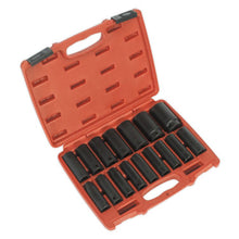 Load image into Gallery viewer, Sealey Impact Socket Set 16pc 1/2" Drive Deep Metric (Premier)