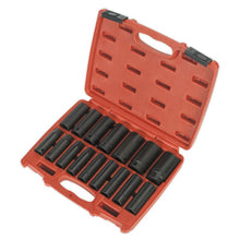 Load image into Gallery viewer, Sealey Impact Socket Set 16pc 1/2" Drive Deep Metric (Premier)