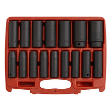 Load image into Gallery viewer, Sealey Impact Socket Set 16pc 1/2" Drive Deep Metric (Premier)