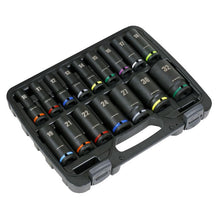 Load image into Gallery viewer, Sealey Impact Socket Set 16pc 1/2" Drive Deep Metric Colour-Coded (Premier)