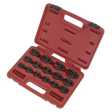 Load image into Gallery viewer, Sealey Crow's Foot Spanner Set 15pc 3/8" Drive - Metric (Premier)