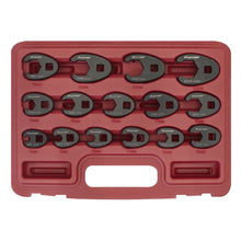 Load image into Gallery viewer, Sealey Crow's Foot Spanner Set 15pc 3/8" Drive - Metric (Premier)