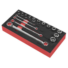 Load image into Gallery viewer, Sealey TRX-Star* 3/8" Drive Socket & Spanner Set 16pc (Premier)