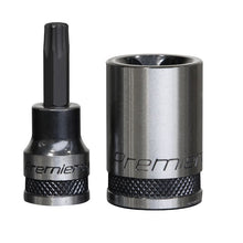 Load image into Gallery viewer, Sealey TRX-Star* Socket & Security Socket Bit Set 38pc 1/4", 3/8" & 1/2" Drive (Black Chrome) (Premier)