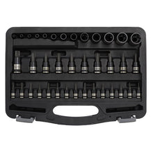 Load image into Gallery viewer, Sealey TRX-Star* Socket & Security Socket Bit Set 38pc 1/4", 3/8" & 1/2" Drive (Black Chrome) (Premier)