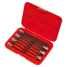 Load image into Gallery viewer, Sealey Hex Socket Bit Set 7pc 3/8" Drive - 150mm Metric (Premier)