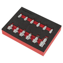 Load image into Gallery viewer, Sealey TRX-Star* Socket Bit Set 12pc Stubby 1/4", 3/8" & 1/2" Drive (Premier)