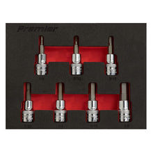 Load image into Gallery viewer, Sealey Hex Socket Bit Set 7pc 3/8" Drive - Imperial (Premier)