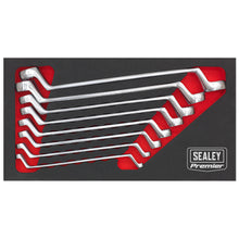 Load image into Gallery viewer, Sealey Offset Double End Ring Spanner Set 8pc Metric in Storage Tray (Premier)