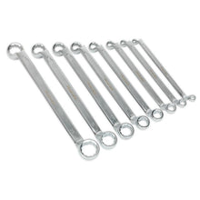 Load image into Gallery viewer, Sealey Offset Double End Ring Spanner Set 8pc Metric in Storage Pouch (Premier)