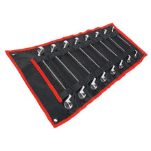 Load image into Gallery viewer, Sealey Offset Double End Ring Spanner Set 8pc Metric in Storage Pouch (Premier)