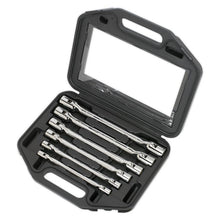 Load image into Gallery viewer, Sealey Double Flexi-Head Socket Spanner Set 6pc Fully Polished Metric (Premier)