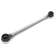 Load image into Gallery viewer, Sealey Ratchet Ring Spanner 8-in-1 Reversible Metric (Premier)