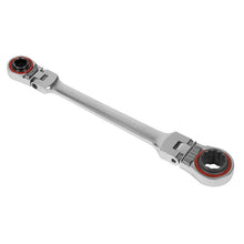 Load image into Gallery viewer, Sealey Ratchet Ring Spanner 4-in-1 Flexi-Head Reversible Metric Platinum Series (Premier)