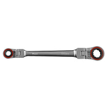 Load image into Gallery viewer, Sealey Ratchet Ring Spanner 4-in-1 Flexi-Head Reversible Metric Platinum Series (Premier)