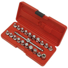 Load image into Gallery viewer, Sealey Oil Drain Plug Key Set 21pc 3/8" Drive
