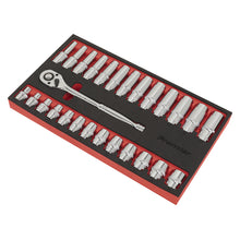 Load image into Gallery viewer, Sealey Ratchet Wrench & Socket Set 1/2" Sq Drive 27pc (Premier)
