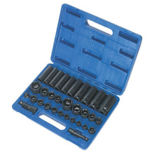 Load image into Gallery viewer, Sealey Impact Socket Set 32pc Standard/Deep 3/8" & 1/2" Drive Metric/Imperial (Premier)