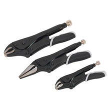 Load image into Gallery viewer, Sealey Locking Pliers Set 3pc Quick Release - Black Series (Premier)