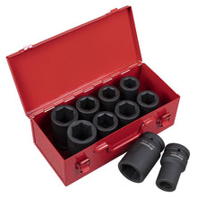 Load image into Gallery viewer, Sealey Impact Socket Set 10pc 1" Drive Deep Metric/Imperial (Premier)