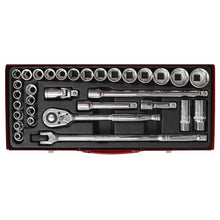 Load image into Gallery viewer, Sealey Socket Set 32pc 1/2" Drive 6pt WallDrive - Metric/Imperial (Premier)