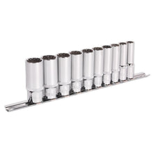 Load image into Gallery viewer, Sealey Socket Set 10pc 3/8" Drive Deep Total Drive (Premier)