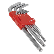 Load image into Gallery viewer, Sealey Ball-End Hex Key Set 9pc Long - Metric (Premier)