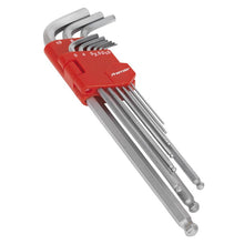 Load image into Gallery viewer, Sealey Ball-End Hex Key Set 9pc Extra-Long - Metric (Premier)