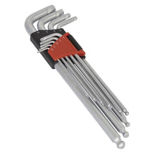 Load image into Gallery viewer, Sealey Ball-End Hex Key Set 9pc Extra-Long Lock-On - Metric (Premier)