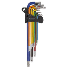 Load image into Gallery viewer, Sealey TRX-Star* Key Set 9pc Colour-Coded Extra-Long (Premier)