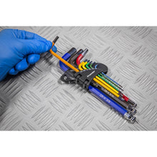 Load image into Gallery viewer, Sealey Ball-End Hex Key Set 9pc Long Colour-Coded - Imperial (Premier)