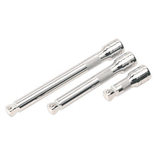 Load image into Gallery viewer, Sealey Wobble/Rigid Extension Bar Set 3pc 1/2" Drive (Premier)
