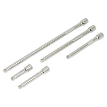 Load image into Gallery viewer, Sealey Wobble Extension Bar Set 5pc 1/4" Drive (Premier)