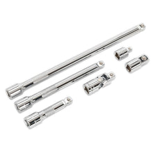 Load image into Gallery viewer, Sealey Wobble/Rigid Extension Bar, Adaptor & Universal Joint Set 6pc 3/8" Drive (Premier)