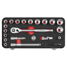 Load image into Gallery viewer, Sealey Socket Set 31pc 3/8" Drive Premier Platinum Series