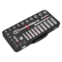 Load image into Gallery viewer, Sealey Socket Set 32pc 3/8" Drive Premier Platinum Series