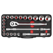 Load image into Gallery viewer, Sealey Socket Set 24pc 1/2" Drive - Premier Platinum Series