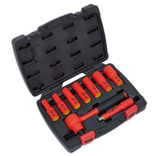 Load image into Gallery viewer, Sealey Insulated Socket Set 9pc 3/8" Drive 6pt WallDrive - VDE Approved (Premier)