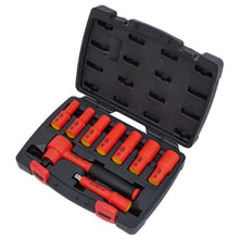Load image into Gallery viewer, Sealey Insulated Socket Set 9pc 3/8" Drive 6pt WallDrive - VDE Approved (Premier)