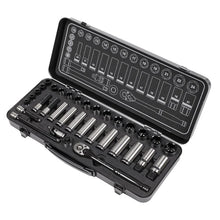 Load image into Gallery viewer, Sealey Socket Set 34pc 3/8" Drive WallDrive Metric Black Series (Premier)