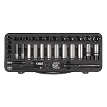 Load image into Gallery viewer, Sealey Socket Set 34pc 3/8" Drive WallDrive Metric Black Series (Premier)
