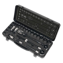 Load image into Gallery viewer, Sealey Socket Set 28pc 1/2" Drive 6pt WallDrive Metric Black Series (Premier)