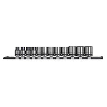 Load image into Gallery viewer, Sealey Socket Set 12pc 3/8" Drive Metric - Black Series (Premier)