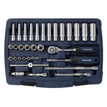 Load image into Gallery viewer, Sealey Socket Set 33pc 1/4" Drive 6pt WallDrive Metric (Premier)