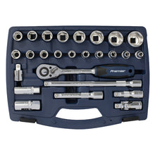 Load image into Gallery viewer, Sealey Socket Set 26pc 1/2" Drive 6pt WallDrive 48-Tooth Metric (Premier)