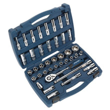 Load image into Gallery viewer, Sealey Socket Set 41pc 1/2" Drive WallDrive Metric (Premier)