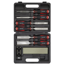 Load image into Gallery viewer, Sealey Hammer-Thru Wood Chisel 8pc Set (Premier)