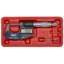 Load image into Gallery viewer, Sealey Digital External Micrometer 0-25mm (0-1")