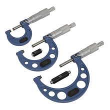 Load image into Gallery viewer, Sealey Micrometer Set 3pc Metric